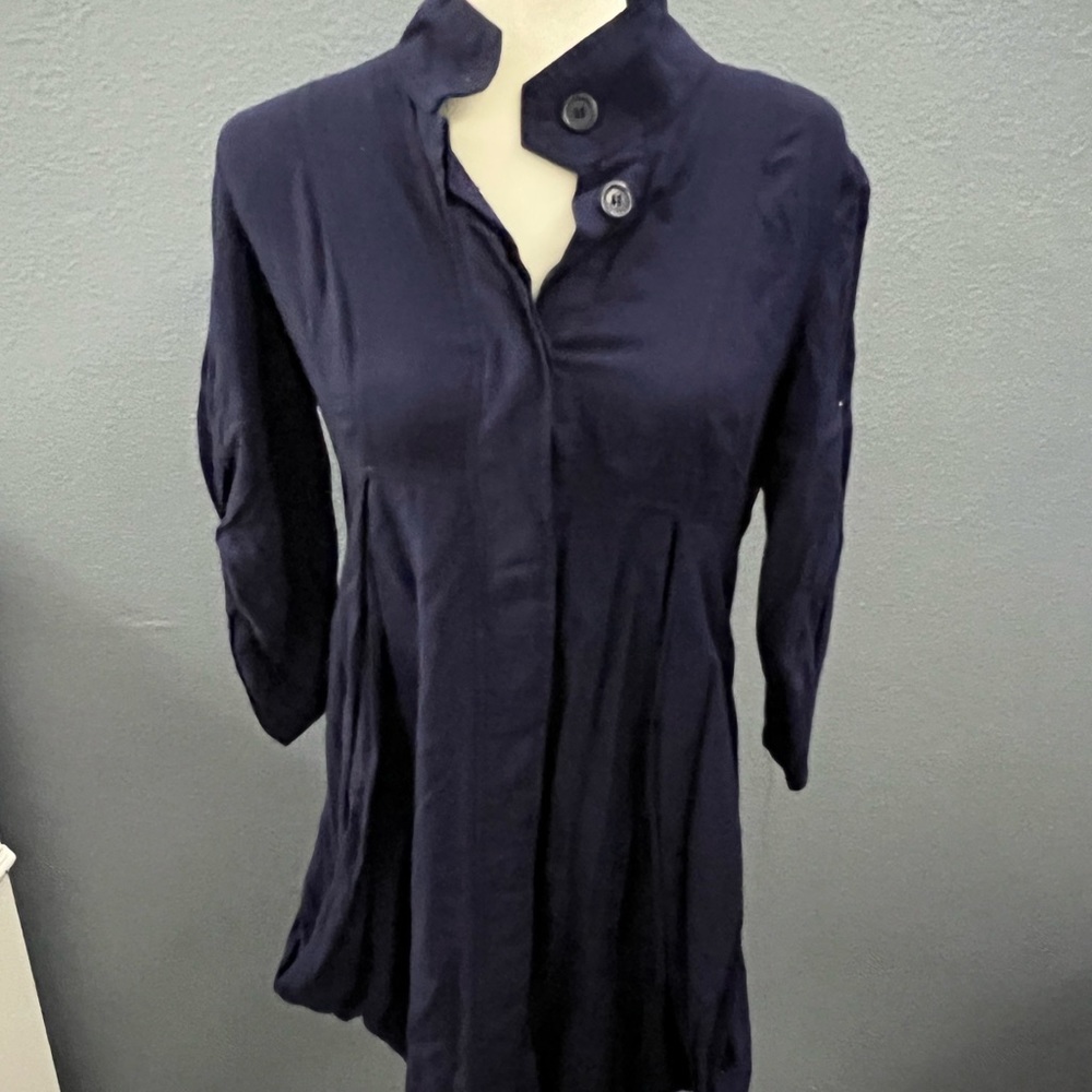 Y2K Cecico Shirt Dress Lg Navy